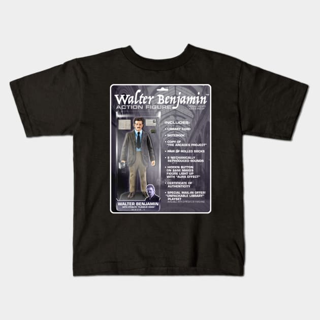 Walter Benjamin Action Figure Kids T-Shirt by GiantsOfThought